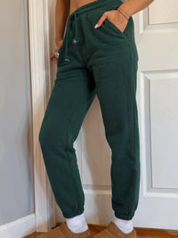 Winter Green Basic Blank Jogger Sweatpants