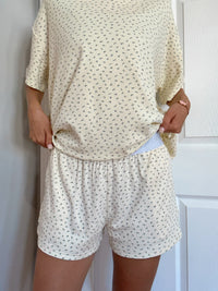 Pale Floral Pajama Shorts