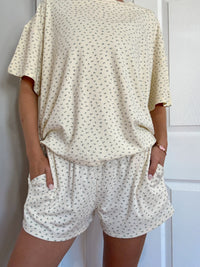 Pale Floral Pajama Shorts