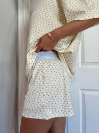 Pale Floral Pajama Shorts