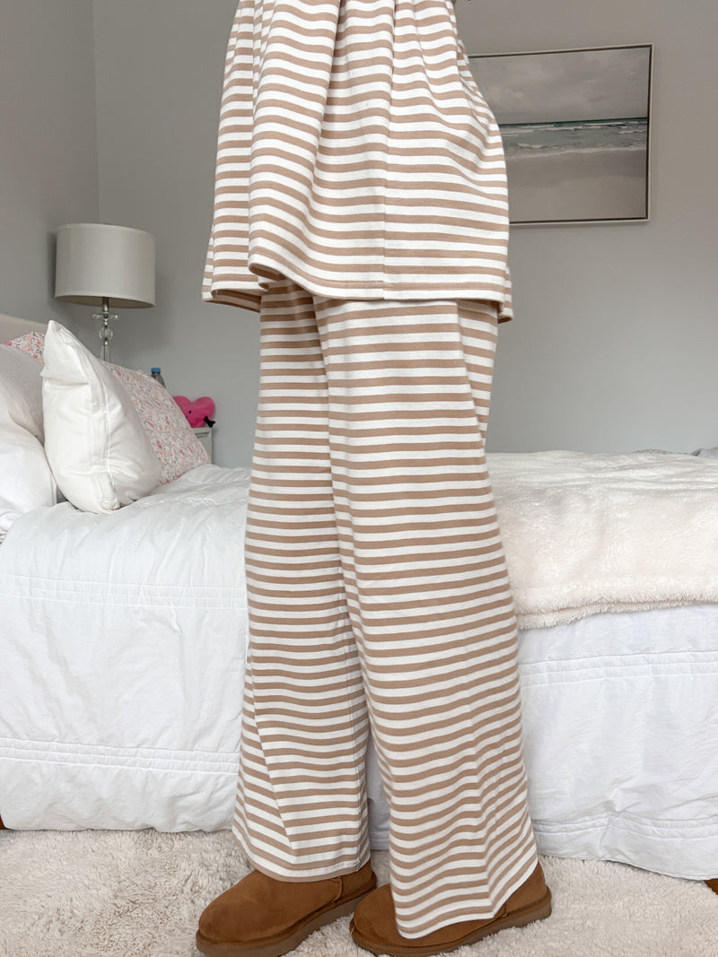 Striped Flowy Tube Top Set