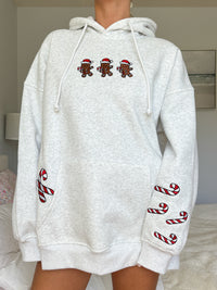 Pearl Grey Gingerbread Recipe Christmas Embroider Hoodie