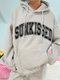 Afternoon Grey Sunkissed Varsity Embroider Hoodie