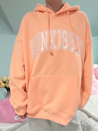 Sherbet Orange Varsity Embroider Hoodie
