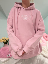 Mauve Mist Sunkissedcoconut Embroider Hoodie
