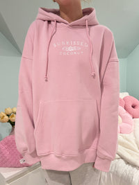 Mauve Mist Sunkissedcoconut Embroider Hoodie