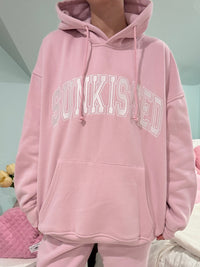 Mauve Mist Varsity Embroider Hoodie