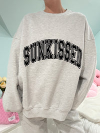 Afternoon Grey Sunkissed Varsity Embroider Sweatshirt