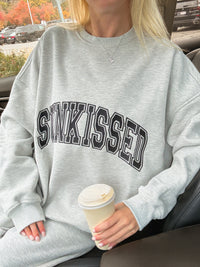 Afternoon Grey Sunkissed Varsity Embroider Sweatshirt