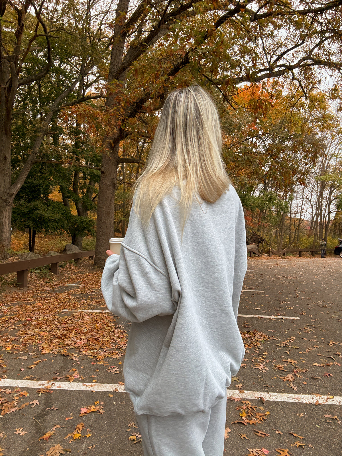 Afternoon Grey Sunkissed Varsity Embroider Sweatshirt