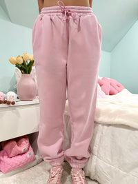 Mauve Mist Basic Blank Jogger Sweatpants