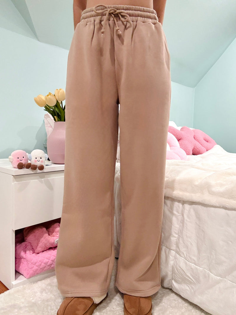 Cappuccino Basic Blank Flare Sweatpants