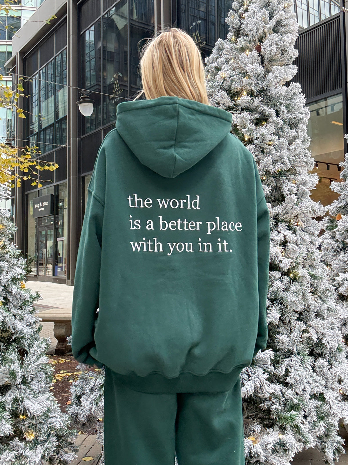 The World Is A Better Place With You In It Embroider Hoodie