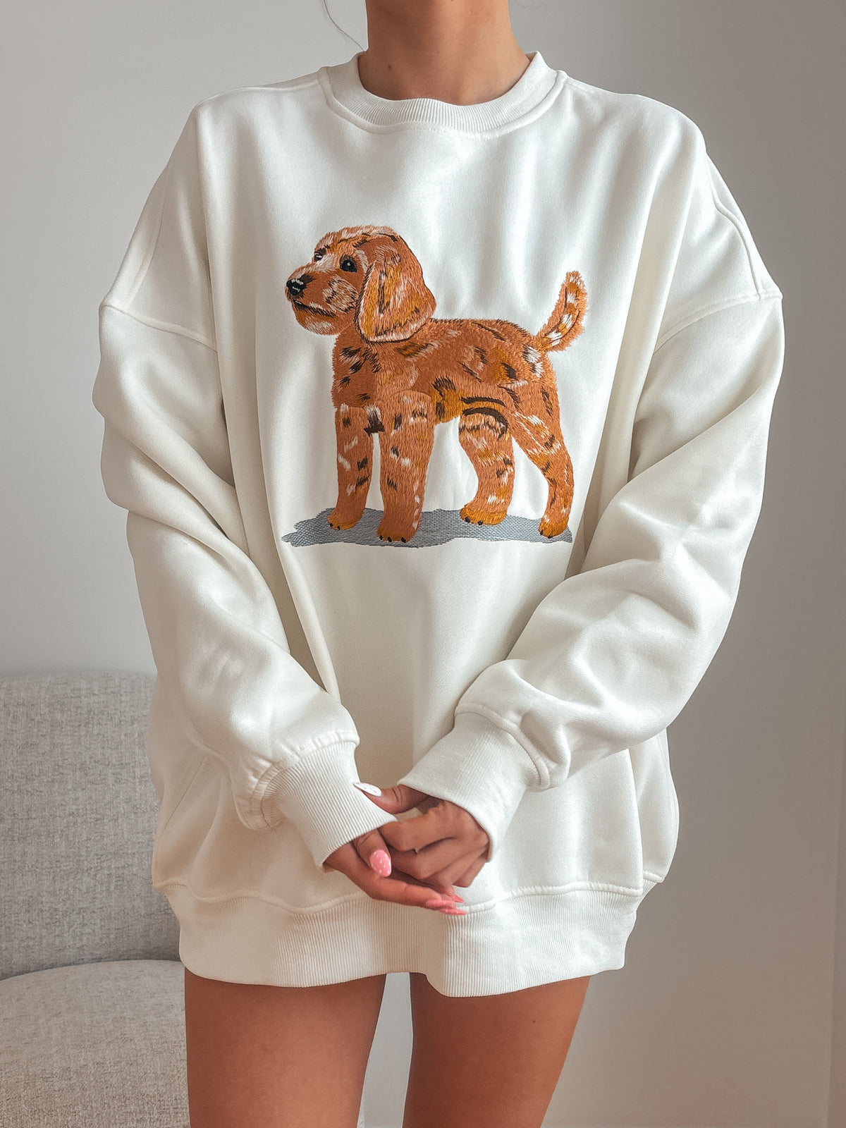 Golden Doodle Dog Embroider Sweatshirt