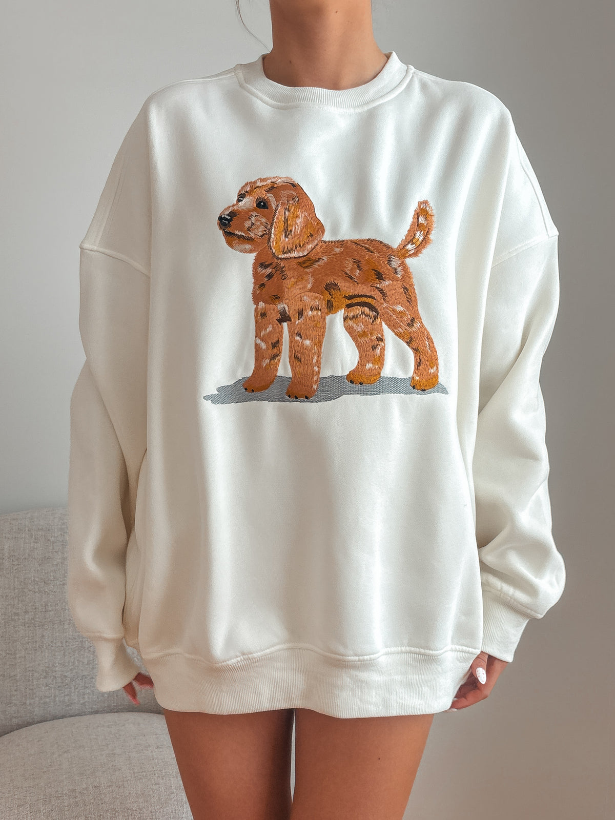 Golden Doodle Dog Embroider Sweatshirt