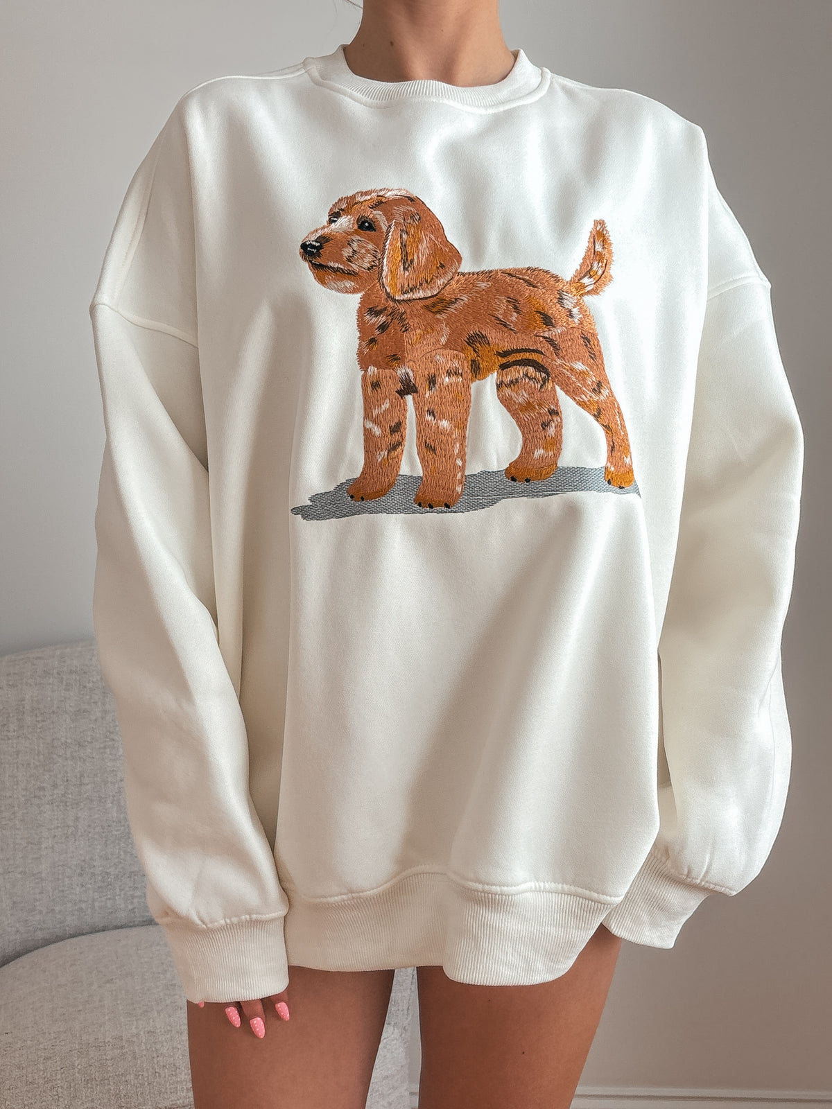 Golden Doodle Dog Embroider Sweatshirt
