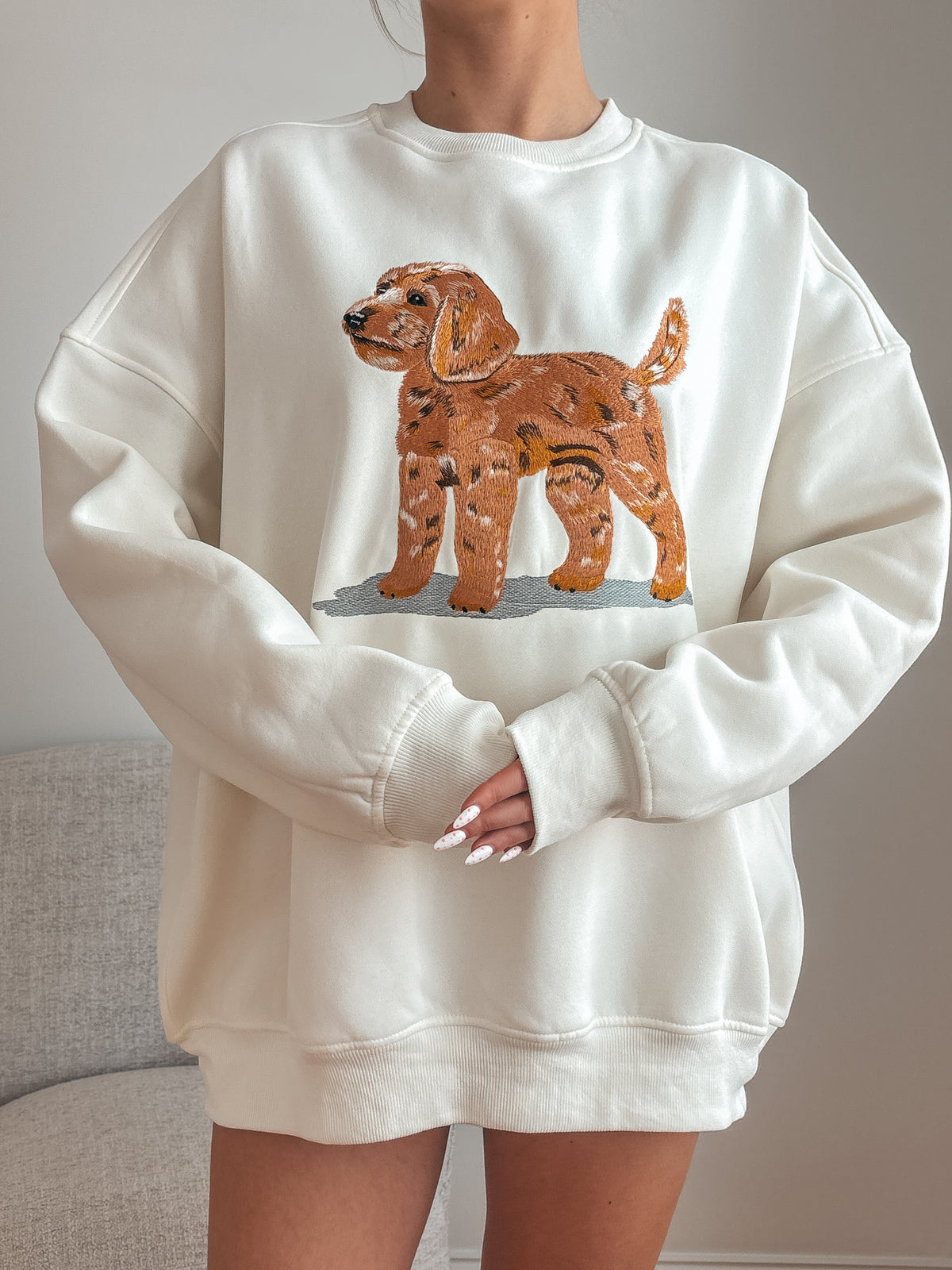 Golden Doodle Dog Embroider Sweatshirt