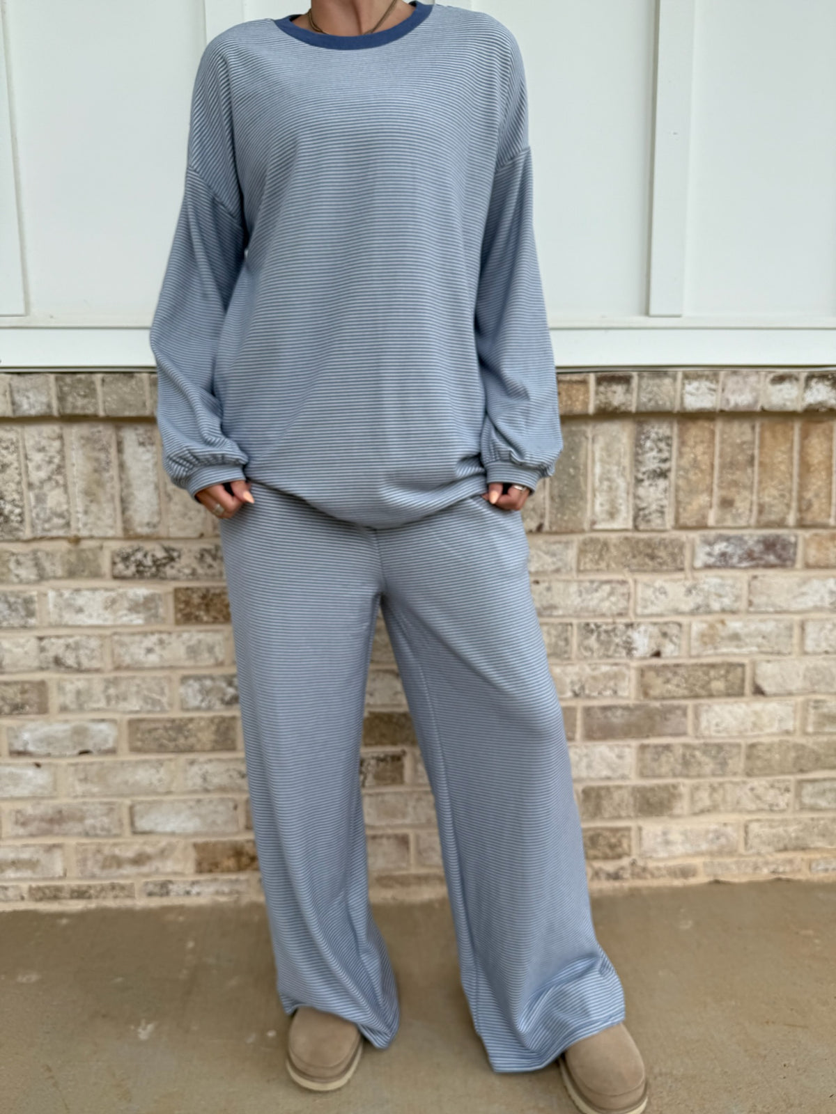 The Chelsea Oversized Soft Striped Set