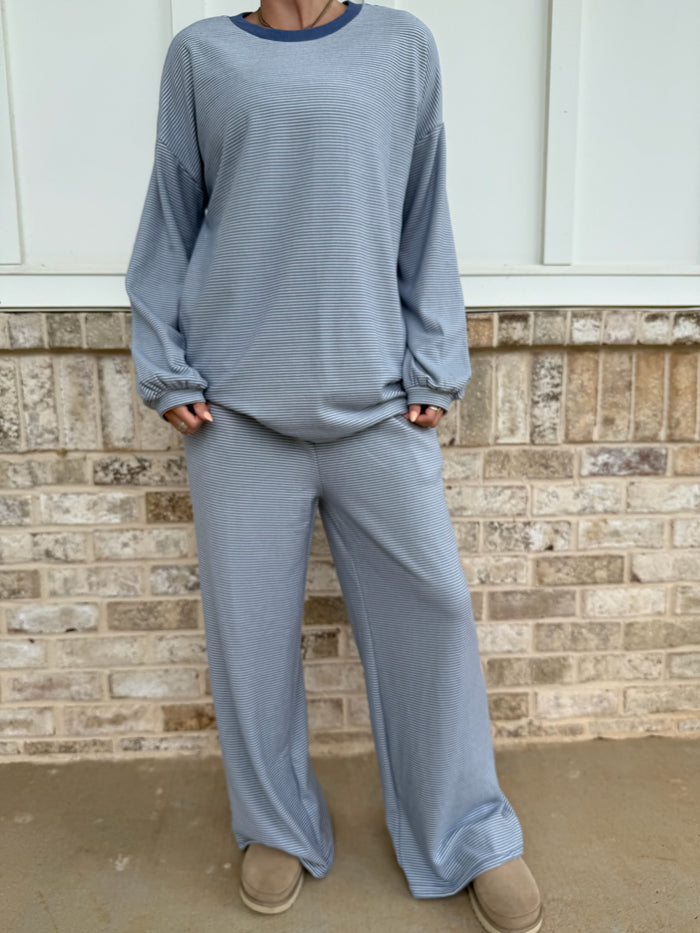 The Chelsea Oversized Soft Striped Set