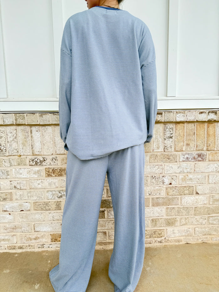 The Chelsea Oversized Soft Striped Set