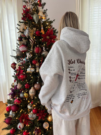 Hot Chocolate Recipe Christmas Embroider Hoodie