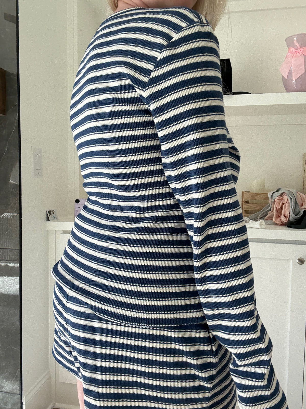 Striped Knit Loungewear Shorts