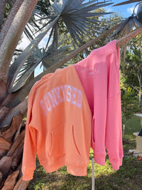 Sherbet Orange Varsity Embroider Hoodie