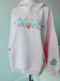 Meet Me At The Beach Sunset Embroidered Hoodie