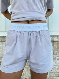 Italian Purple Basic Watercolor Shorts