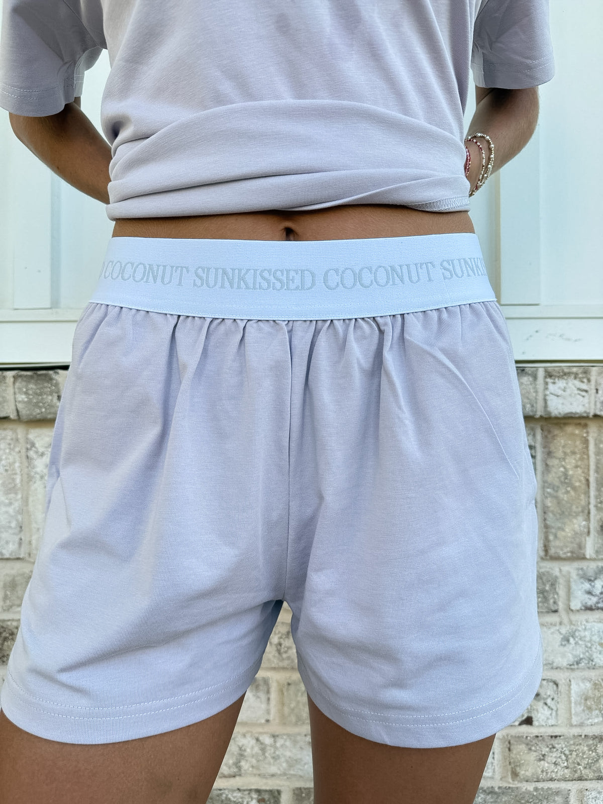Italian Purple Basic Watercolor Shorts