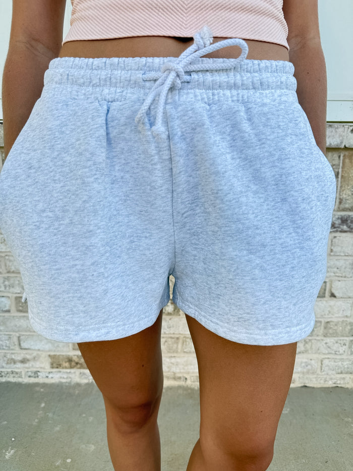 Pearl Grey Basic Blank Shorts