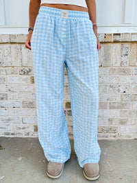 Winter Light Blue Pajama Pants