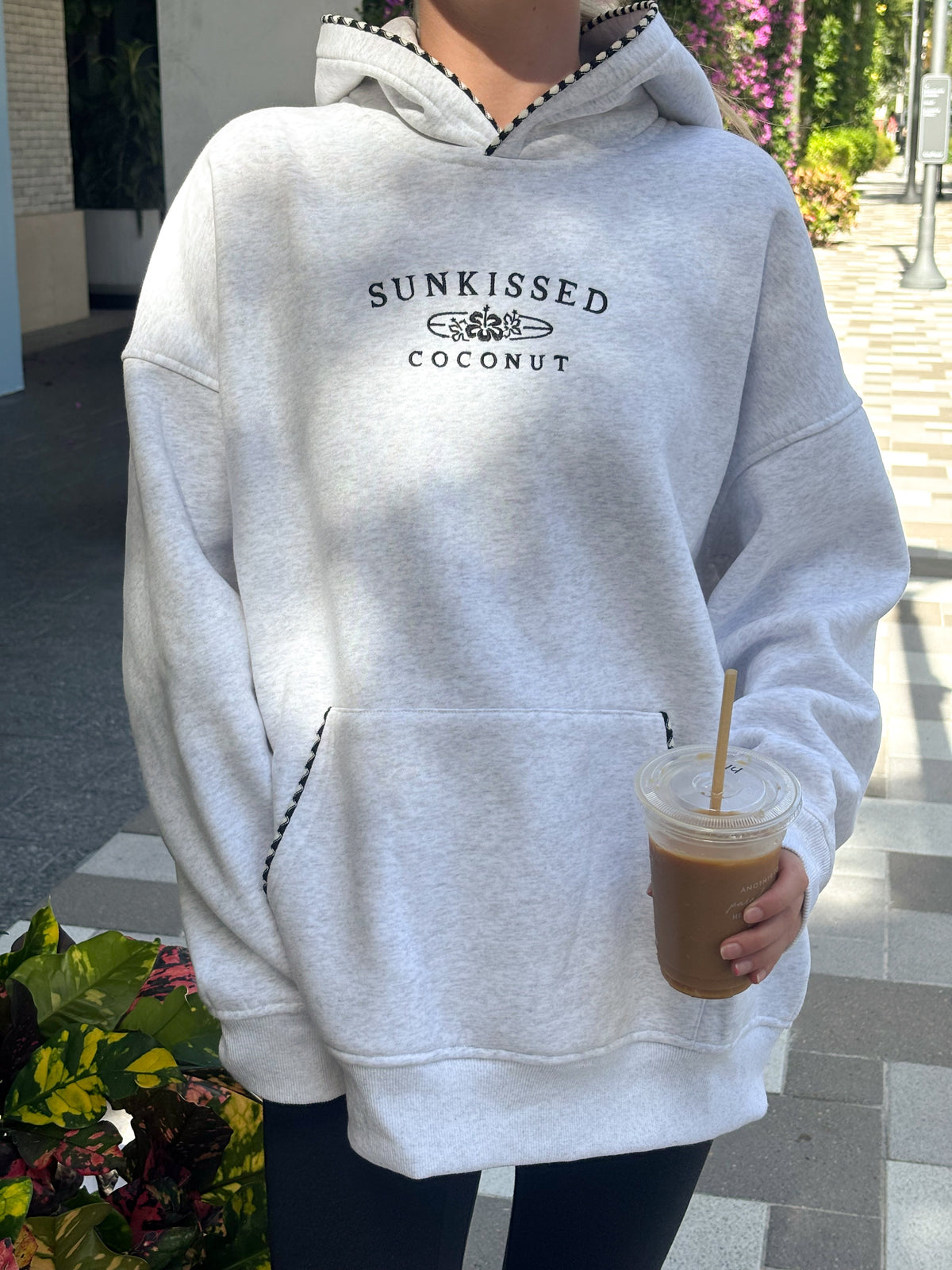 Pearl Grey Lexi Stitched Sunkissedcoconut Hoodie