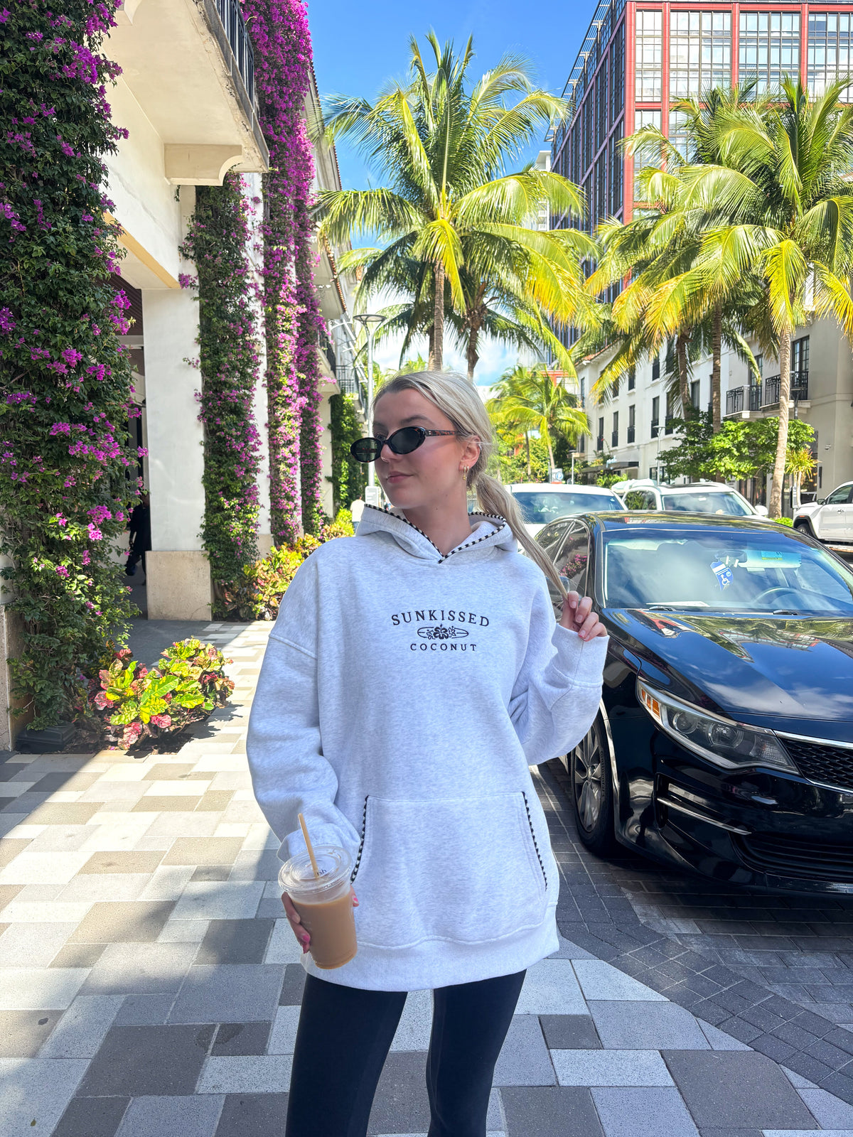 Pearl Grey Lexi Stitched Sunkissedcoconut Hoodie