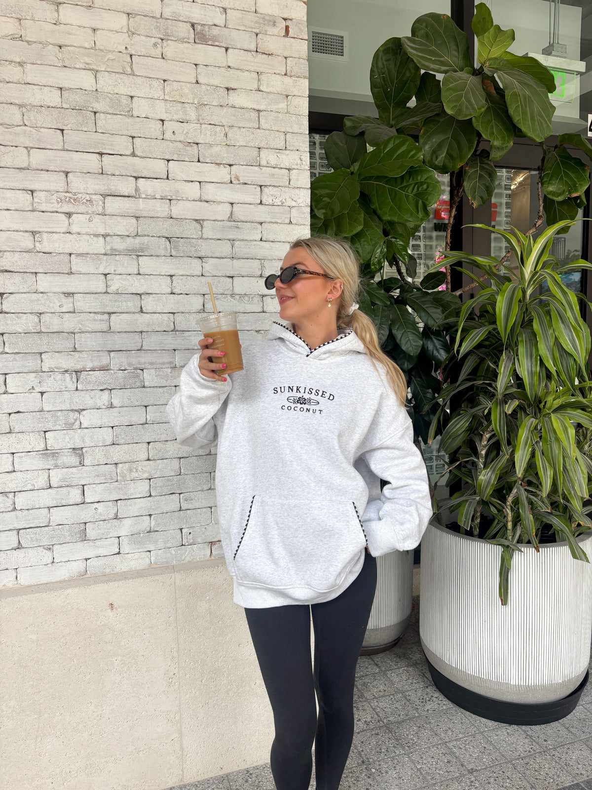 Pearl Grey Lexi Stitched Sunkissedcoconut Hoodie