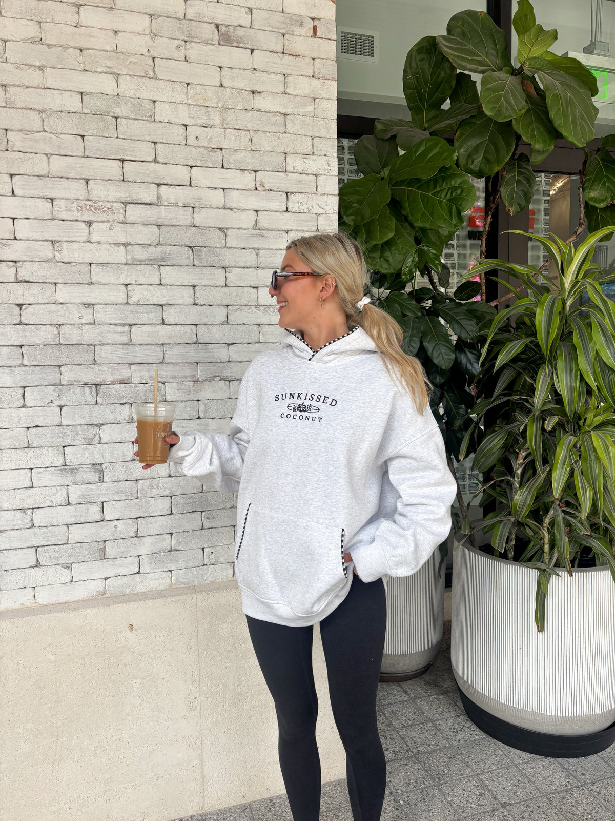 Pearl Grey Lexi Stitched Sunkissedcoconut Hoodie