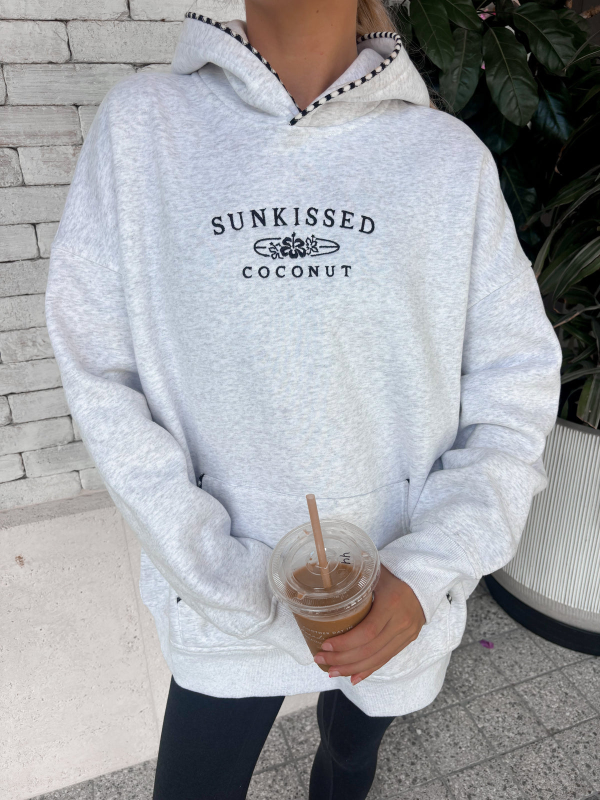 Pearl Grey Lexi Stitched Sunkissedcoconut Hoodie