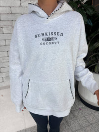 Pearl Grey Lexi Stitched Sunkissedcoconut Hoodie