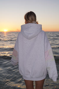 Sunkissedcoconut Logo Quilted Pastel Embroidered Hoodie