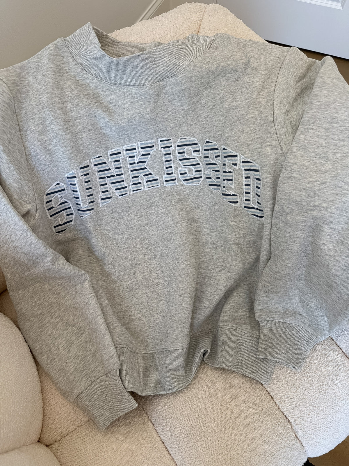 Sunkissed Striped Soft Touch Mockneck Sweatshirt