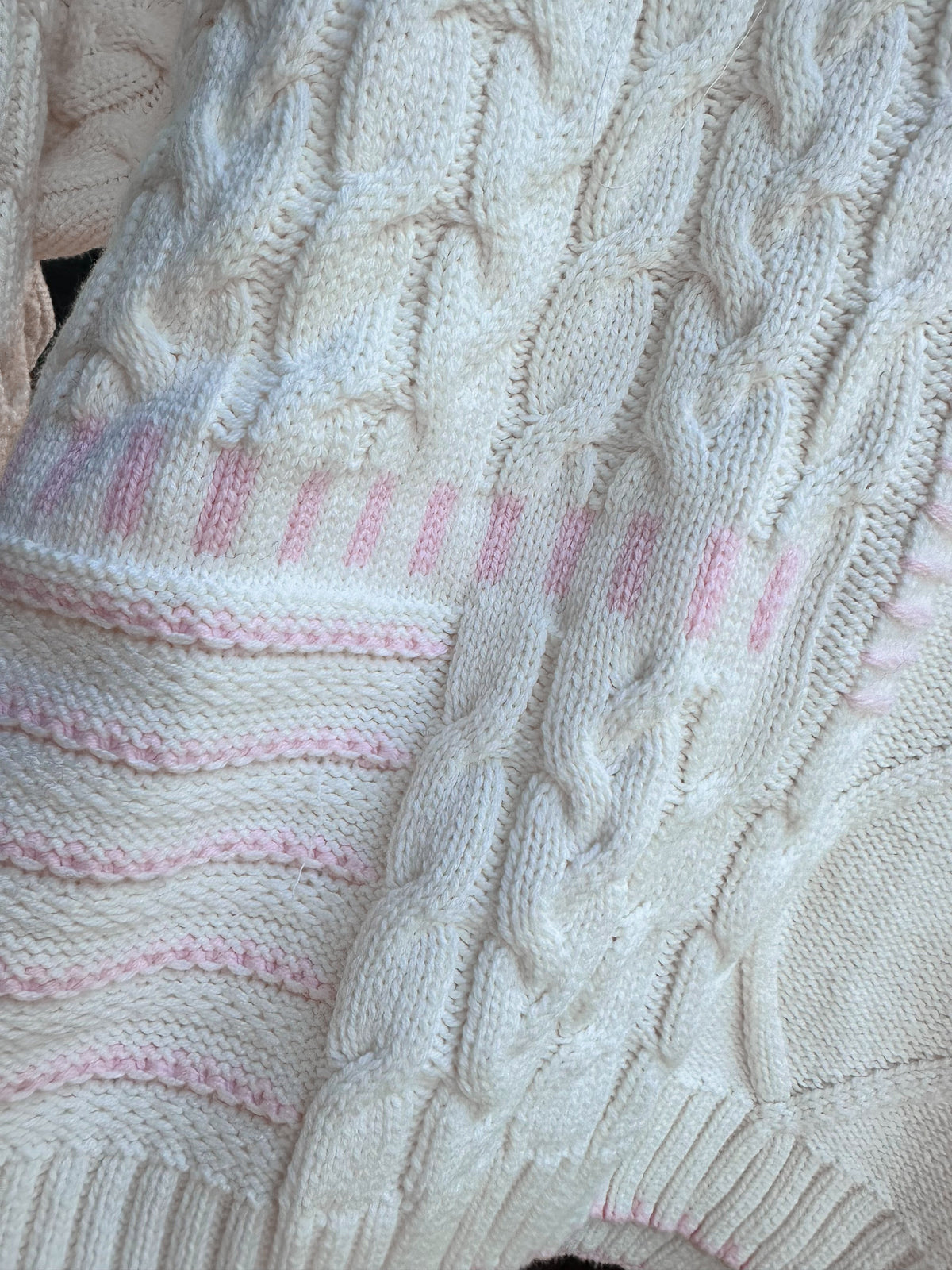 Hazel Patchwork Cable Knit Sweaters