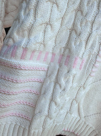 Hazel Patchwork Cable Knit Sweaters
