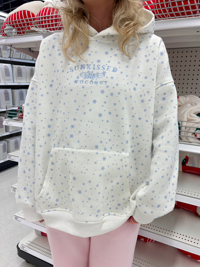 Snowflake Sunkissedcoconut Embroider Hoodie