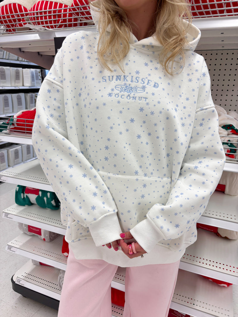 Snowflake Sunkissedcoconut Embroider Hoodie