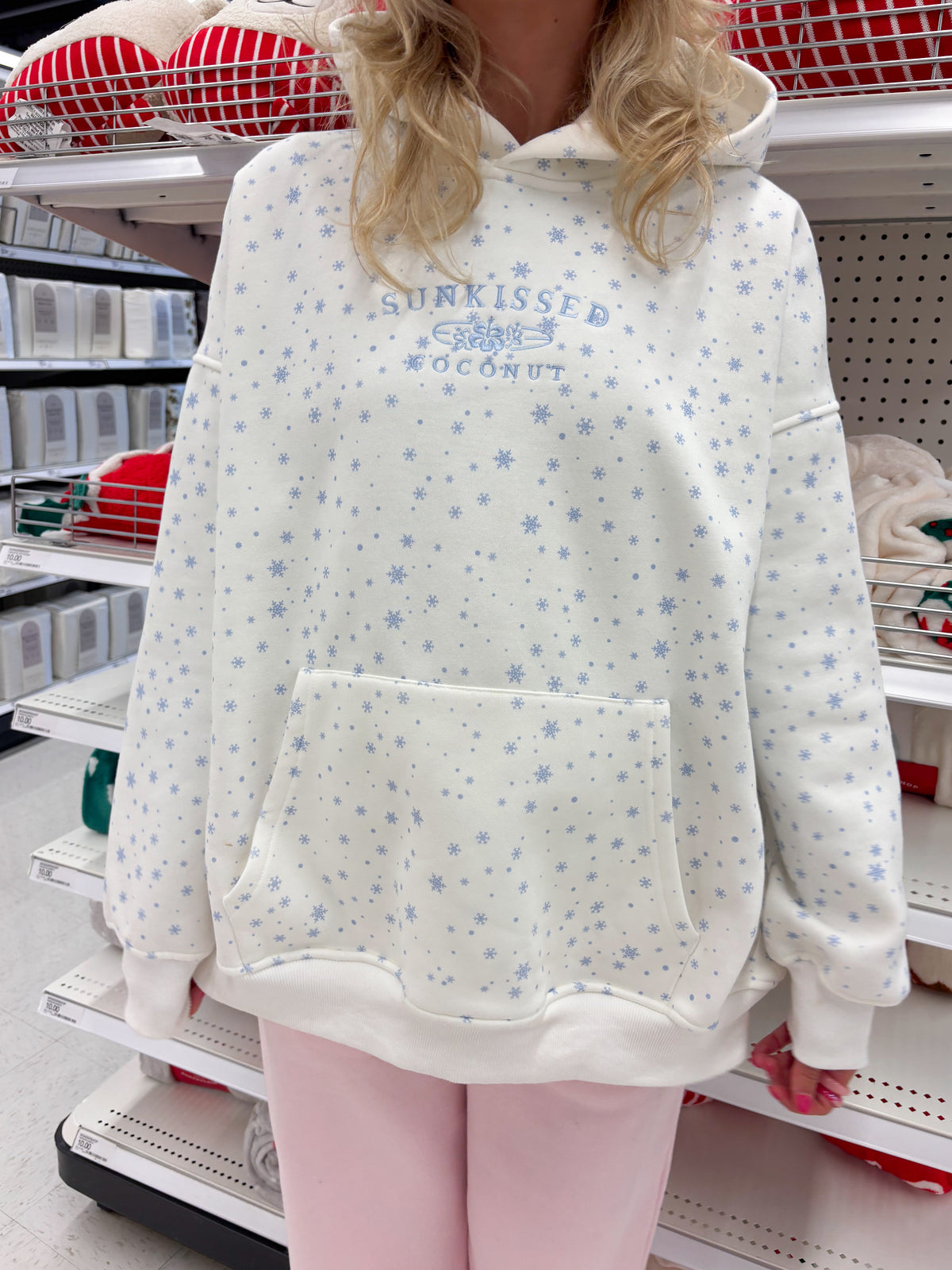 Snowflake Sunkissedcoconut Embroider Hoodie