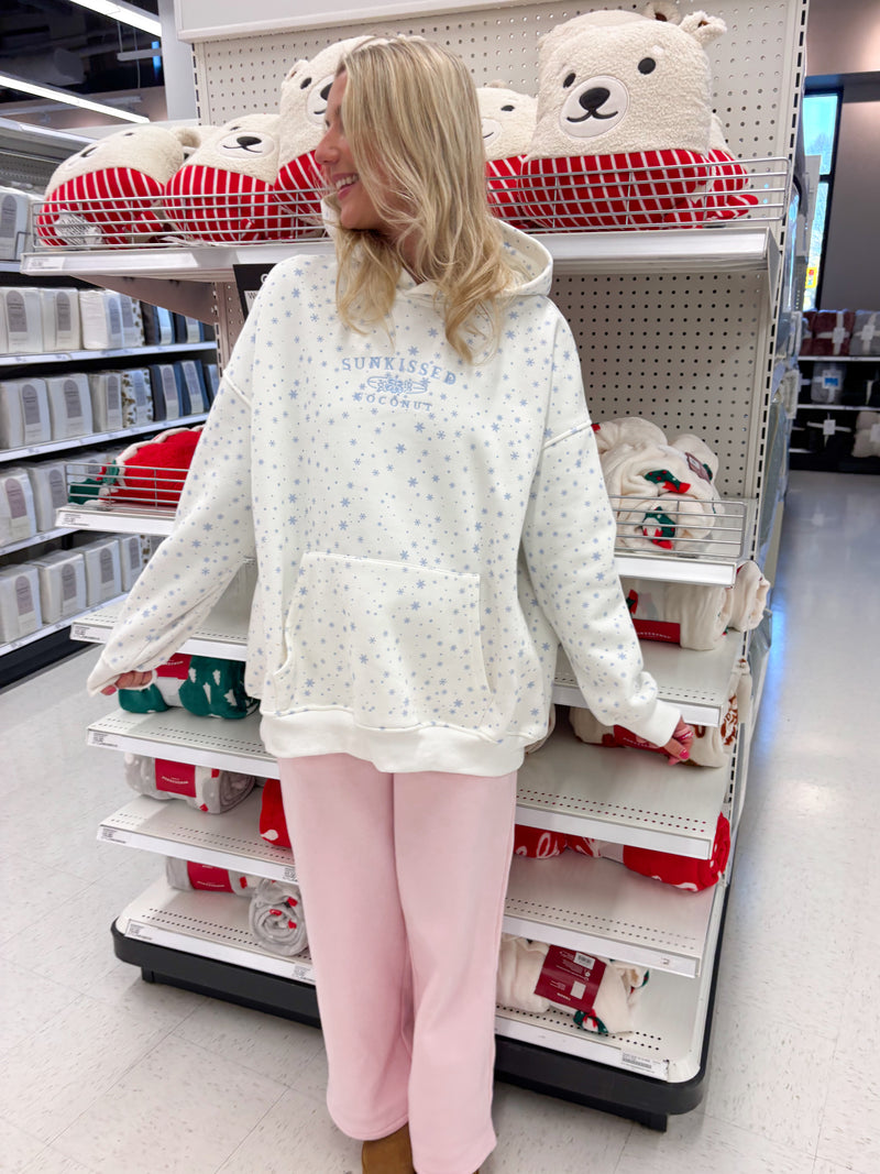 Snowflake Sunkissedcoconut Embroider Hoodie