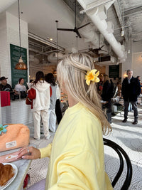 Isabella Banana Yellow Sunkissedcoconut Embroider Sweatshirt