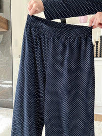 Navy Blue Polka Dot Loungewear Pants