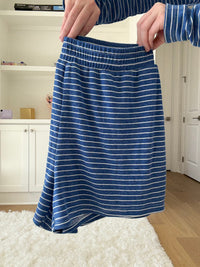 Striped Soft Button Loungewear Shorts