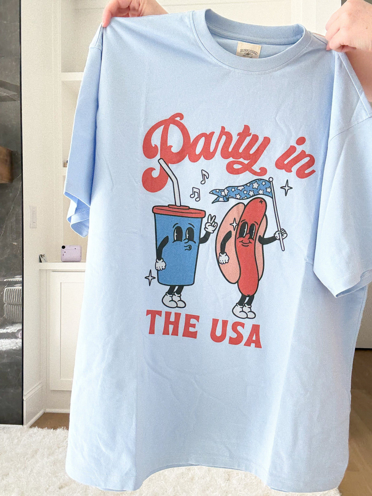 Midweight Party In The USA Hotdog Tee